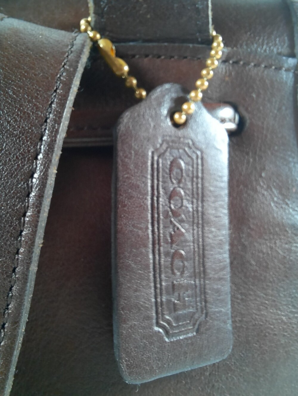 '98 COACH Turnlock Drawstring Backpack Glove Tanned Leather Mahogany Vtg - Picture 5 of 16